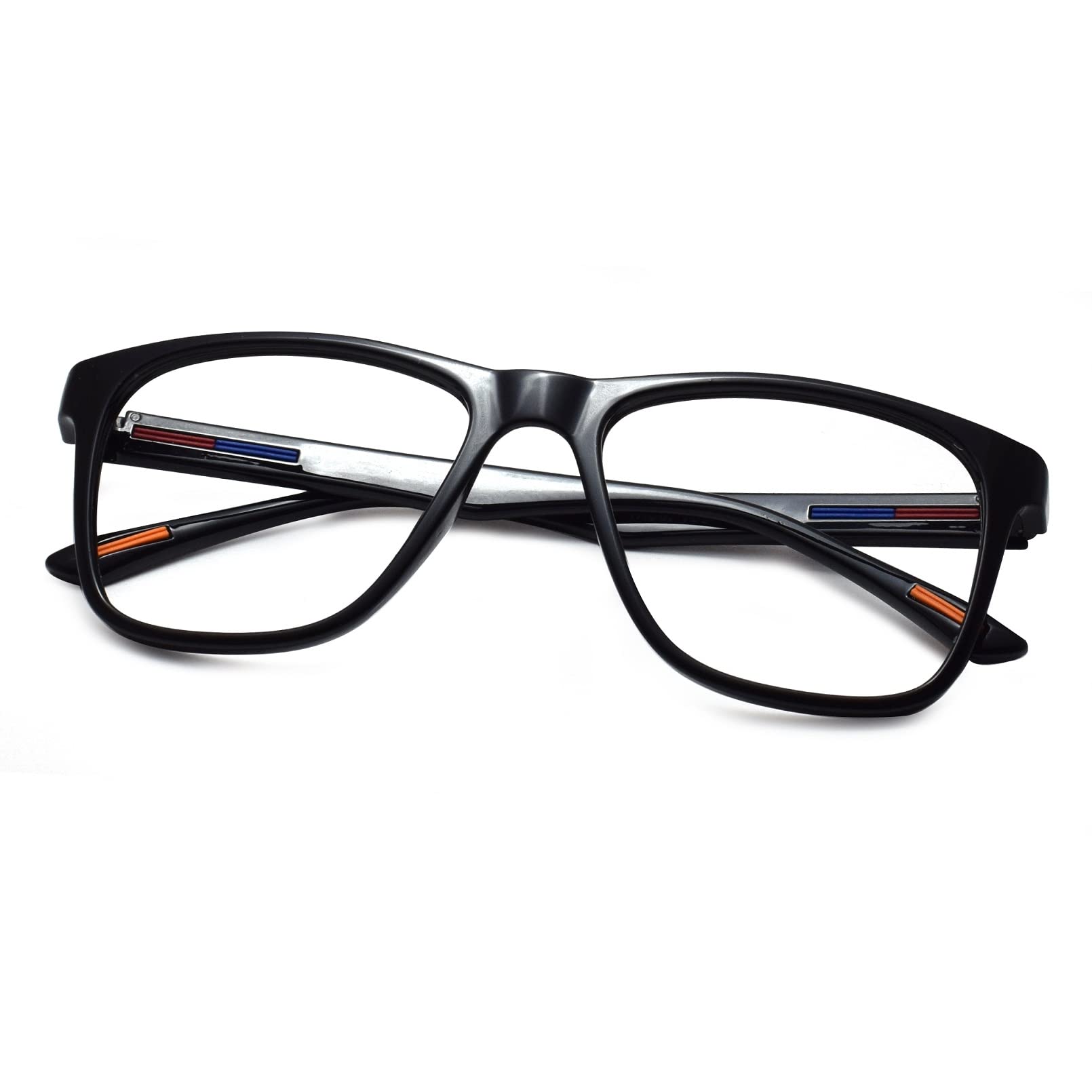 Peter Jones Medium Square Black Unisex TR90 Optical Frame (DEM-108B)
