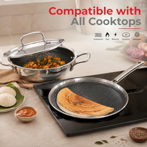 Image of Vinod Grandior Pro Triply Stainless Steel Cookware Set - 4 pcs
