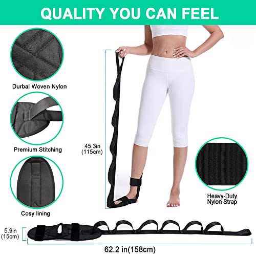 Mercase Plantar Fasciitis Night Splint Set, Planters Facetious Relief Kit With Night Splint For Men Women+Foot And Calf Stretcher Relief Plantar Fasciitis, Foot Drop, Achilles Tendonitis, Day&Night #TOP4