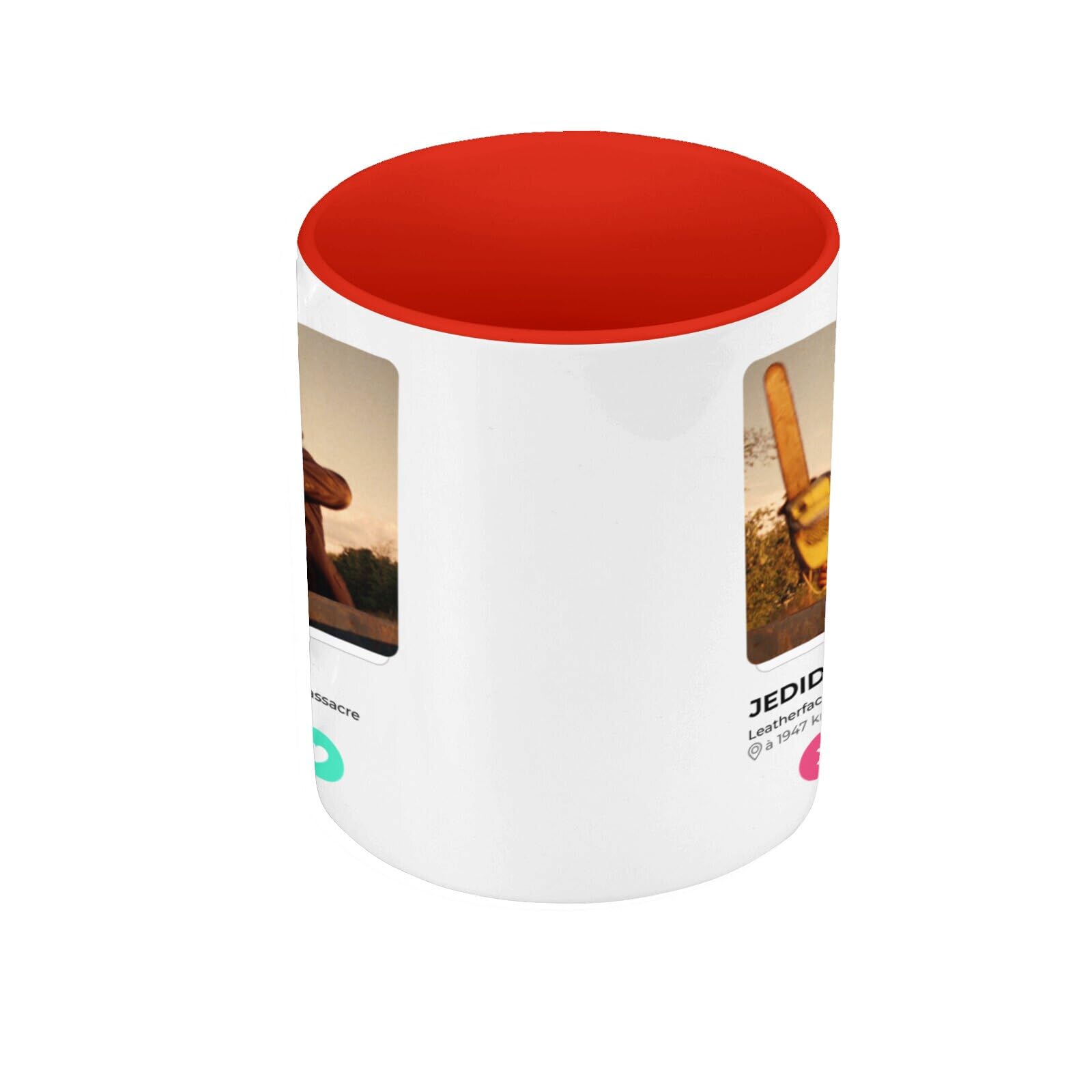 Fabulous Chrome Plated Ceramic Gold Mug - Jedidiah Sawyer Chainsaw - View #3