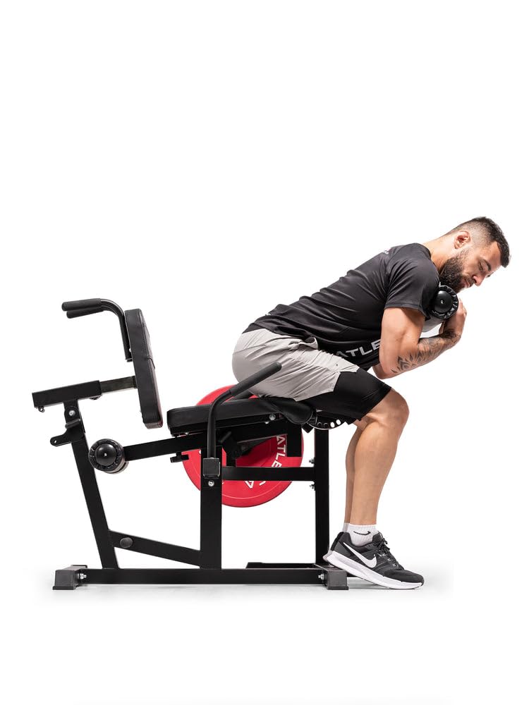 ATLETICA FullBody Multitrainer | Leg Curl | Multifunción para ejercicios de pierna, abdominales y espalda | Carga de placas | Carga máxima de hasta 350 kg