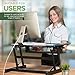 The House of Trade Standing Desk | Desk Riser Classic Stand Up Desk | 32 in Wide Fits 2 Monitors with Retractable Keyboard Tray (Black, 32
