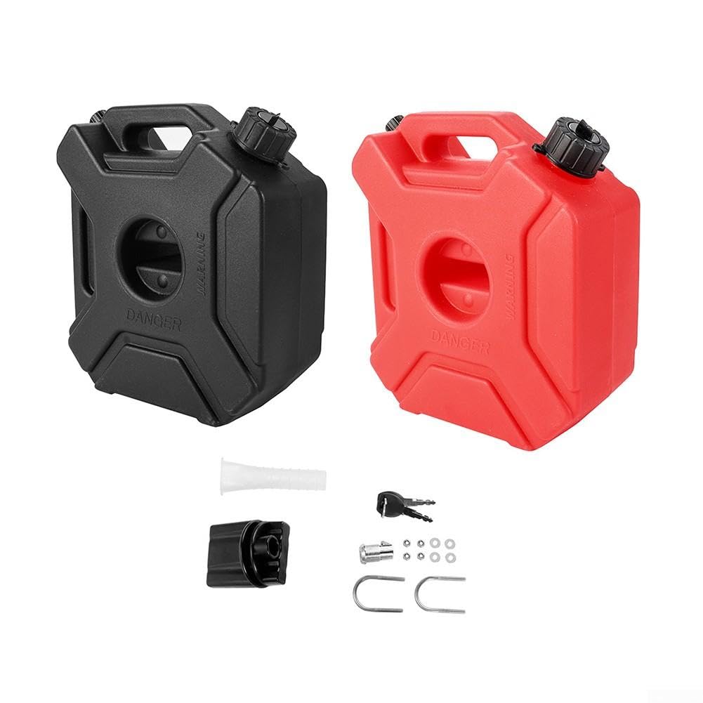 Serbatoio Olio per moto 3L/5L Bloccabile in ABS per Trasferimento Carburante Diesel per sicuro Portatile Off-Road(3L green)