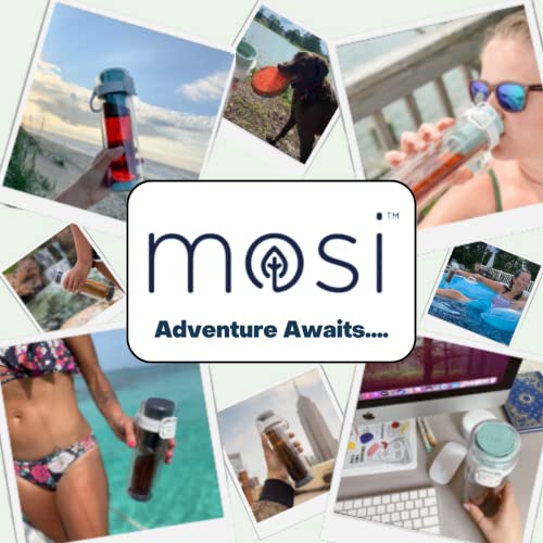 Mosi Portable Tea Infuser Bottle Loose Leaf Tea - Award Winning Design - Travel Tea Infuser Tumbler With Leak Proof Lid - Double Wall Insulated Tea Thermos - Tea Travel Accessories - Mint #TOP2