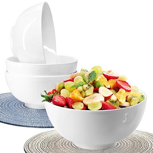 Super Sale 🛒 DGYB High-Temp Porcelain Soup Bowl Set 55 Ounces Large Stackable Chip-Resistant Round Salad Bowls Set of 4 White Best Cyber Deals 🔥 DGYB High-Temp Porcelain Soup Bowl Set 55 Ounces Large Stackable Chip-Resistant Round Salad Bowls Set of 4 White