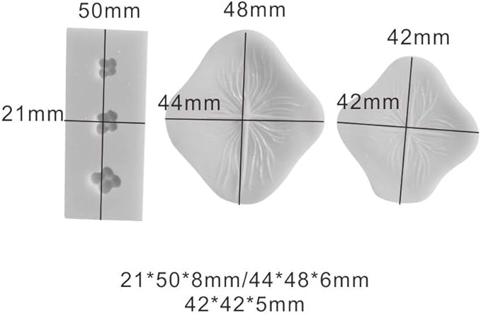 Molde de silicona para flores y cortadores - Kit de 5 piezas miniatura 3