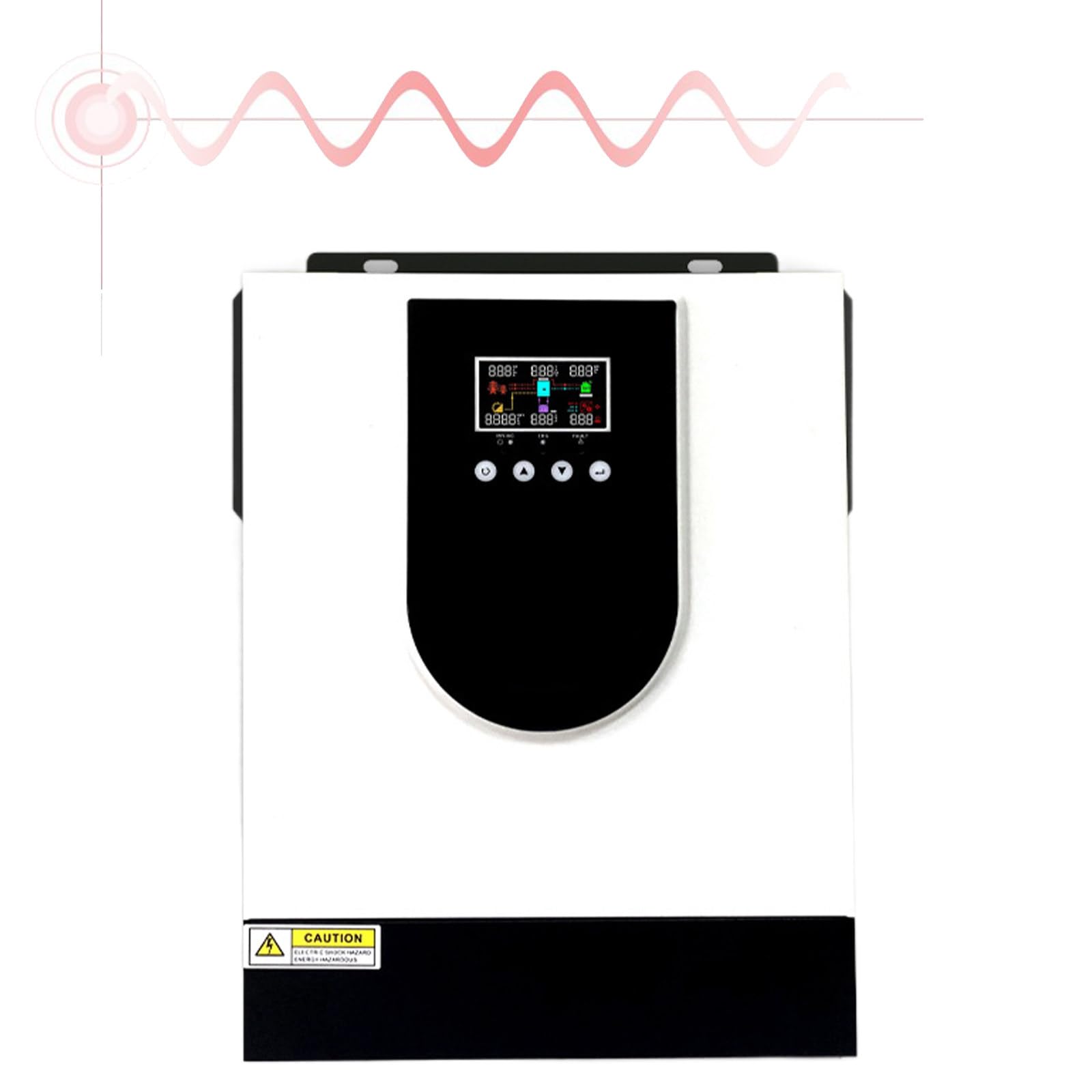 Inversor híbrido de 3000W, inversor Solar híbrido 24V AC230V con Controlador de Carga Solar MPPT de 80A, Entrada PV 30-400VDC