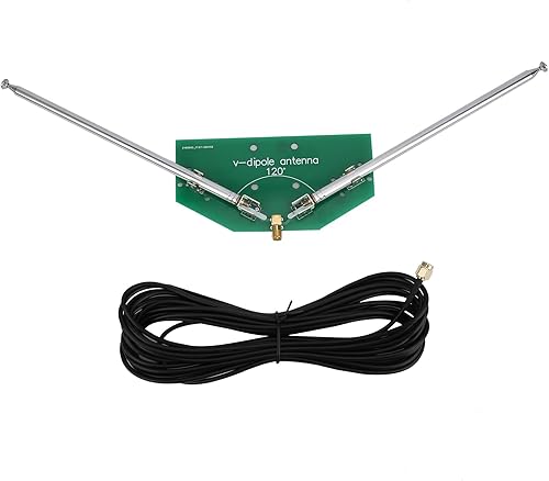 Miniatura 2 de Antena V?Dipole Radio Frecuencia 78M?1 GHz Radio Reemplazo Antena Universal Interior Aceptor