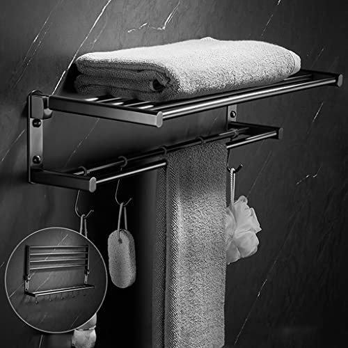 Porte-serviettes pour salle de bain pliable en cuivre massif de 50 cm