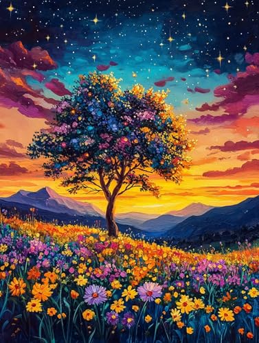 �������G ���i �y�C���g�o�C�i���o�[ �� �i���o�[�y�C���g, DIY �G �f�W�^�����G �L�b�g ���S�Ҍ��� �ȒP Paint by Numbers �u���V�ƃA�N�����G�̋�� ��h�� DIY�G �I�t�B�X �C���e���A ���r���O����, �����ւ̃M�t�g 40x5