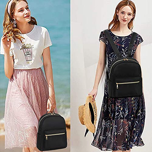 Mini Backpack Girls Womens Fashion Small Backpack Purse Mini Bookbag For Teens Adult Kids School Travel Daypack Black #TOP1