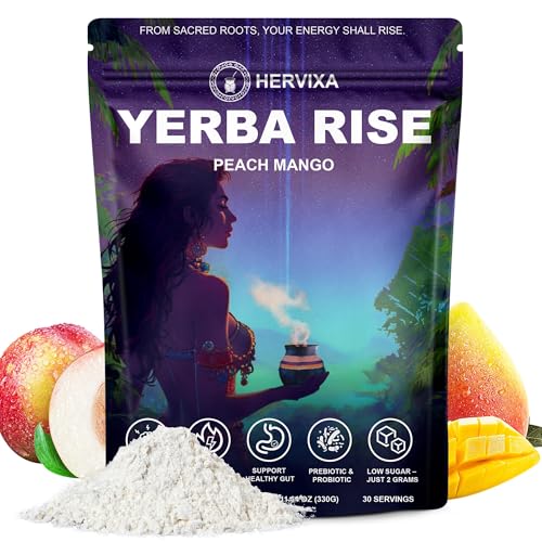 Yerba Rise Yerba Mate Powder, Peach Mango, 30 Servings