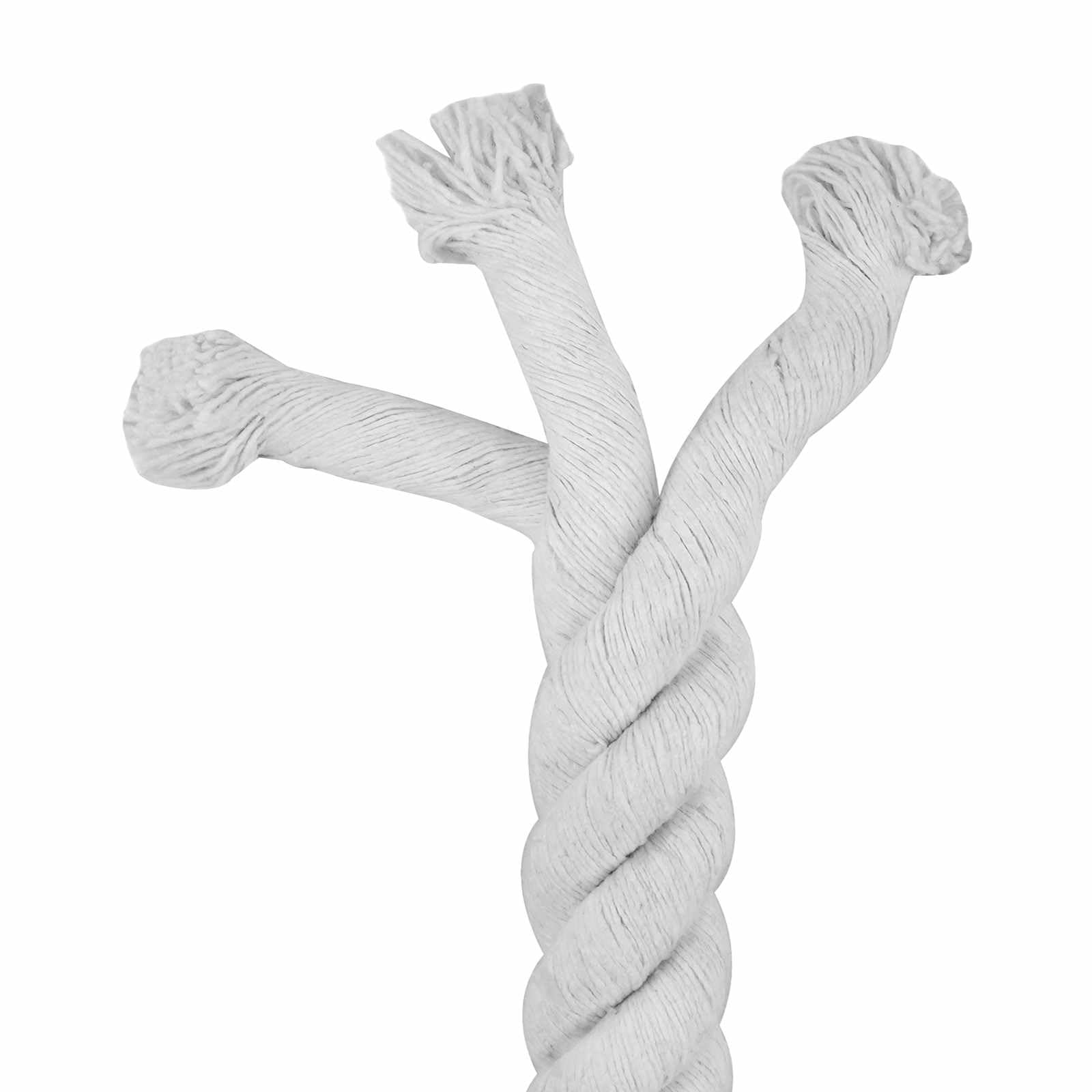 vidaXL - Cuerda de algodón, 4 x 4 x 2500 cm, duradera, ecológica, flexible para bricolaje, decoración exterior, práctica en interiores, 3 hebras