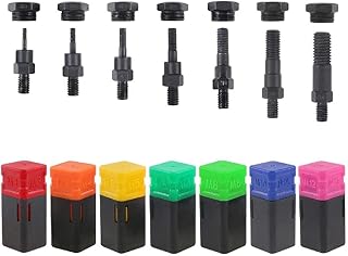 YOOYEH 7 peças métricas sortidas M3 M4 M5 M8 M10 porca de rebite mandril ponta de rebitador peça sobressalente porca rebite broca adaptador ferramenta rebitagem manual inserções de rebitador manual rosqueado rebite de placa de licença de metal