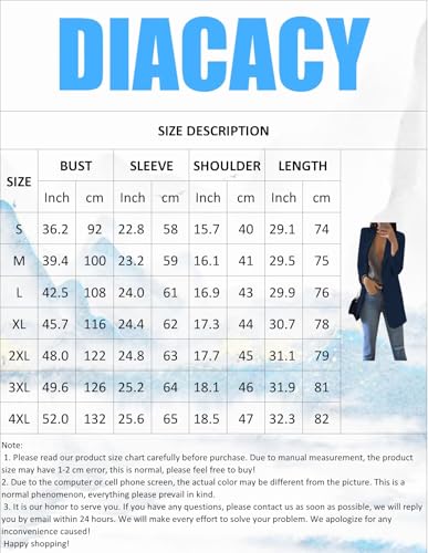 DIACACY Blazer for Womens Long Sleeve Solid Color Flat Lapel Slim Casual Breathable Midi Blazer Jackets with Pockets3
