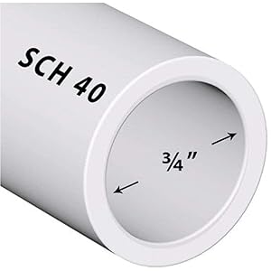 VENTRAL PVC Pipe Sch40 3/4 Inch (0.75) White Custom Length 1FT Feet