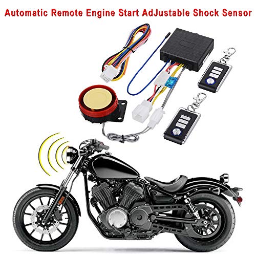 KKmoon Motorcycle Security Kit Alarm System DC12V Anti-Theft Alarm Security System, Remote Control Engine Start Kit with125dB Alarm Speaker