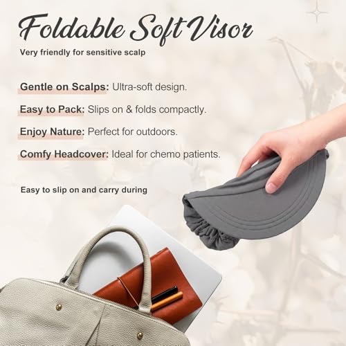 Image of 6 Pcs Chemo Cancer Hat for Women Breathable Bamboo Newsboy Baseball Cap Soft Headwear for Cancer Patient Hair Loss