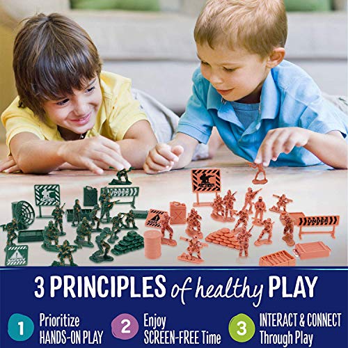 Liberty Imports Military Air Force Navy Deluxe Action Figures Army Men Soldiers Playset With Scaled Vehicles (73 Pcs) #TOP5