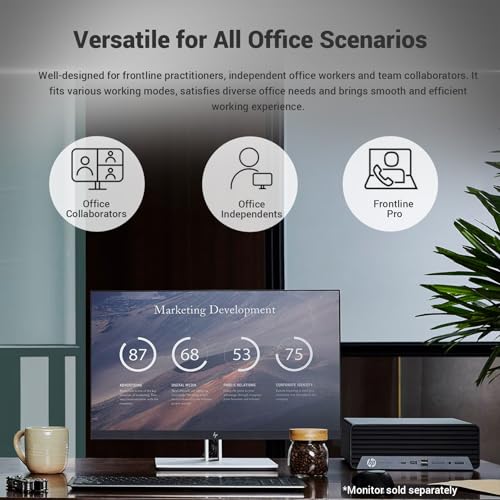 Image of HP ProDesk 400 SFF Business Desktop, Intel Core i7-14700, 32GB DDR5, 1TB SSD, Wi-Fi, HDMI, DisplayPort, USB-C, RJ-45, Support Up to Dual Displays, Wired Keyboard & Mouse, Win 11 Pro, w /Bundle
