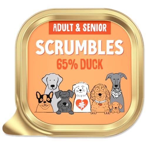 Scrumbles Duck Natural Wet Dog Food Grain Free Recipe with 65% Duck and Slippery Elm 12x 150g
