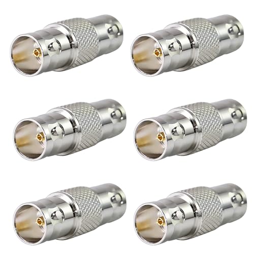 6-Pack Conectores BNC Hembra a Hembra 75 Ohm miniatura 1