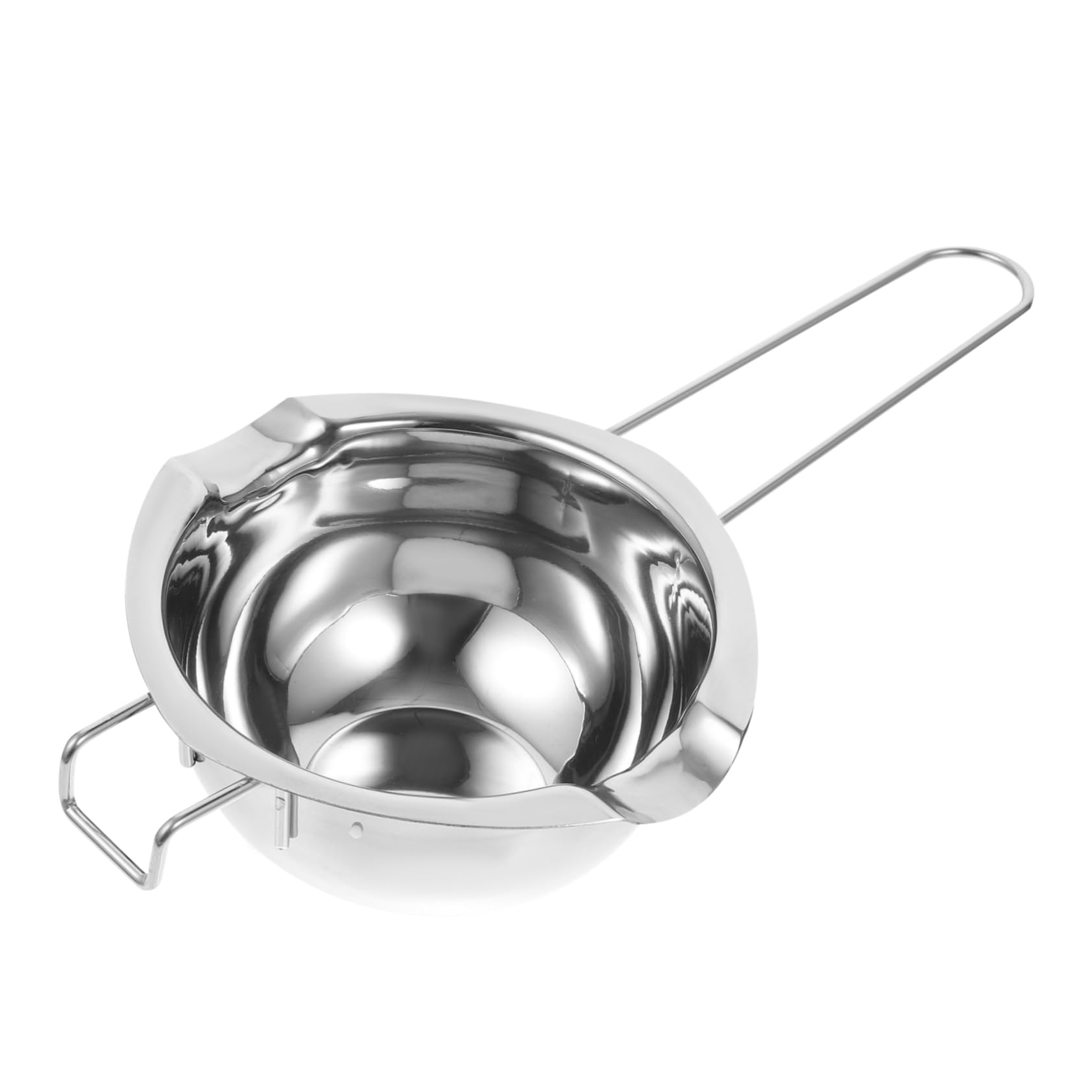 Unomor 1pc Stainless Steel Chocolate Melt Pan Baking Bowl for Butter Cheese -grade Material for Home Bakers Convenient Double Diverging Trench Design