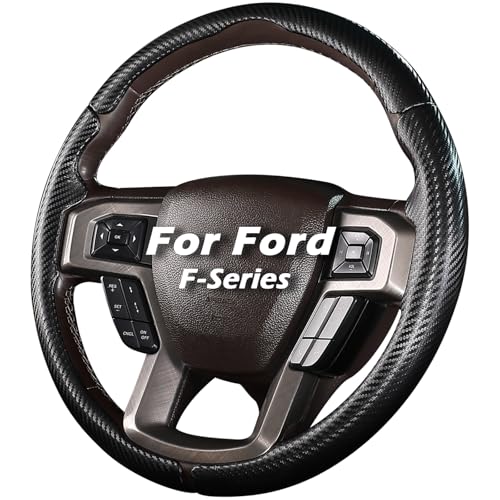 Steering Wheel Cover for Ford F150 2015-2020/F250 2017-2021/F350 2017-2021/F450 2017-2021/F550 2017-2021/Ford Expedition 2018-2021 Custom-fit Car Steering Wheel Cover for Ford Steering Wheel Protector