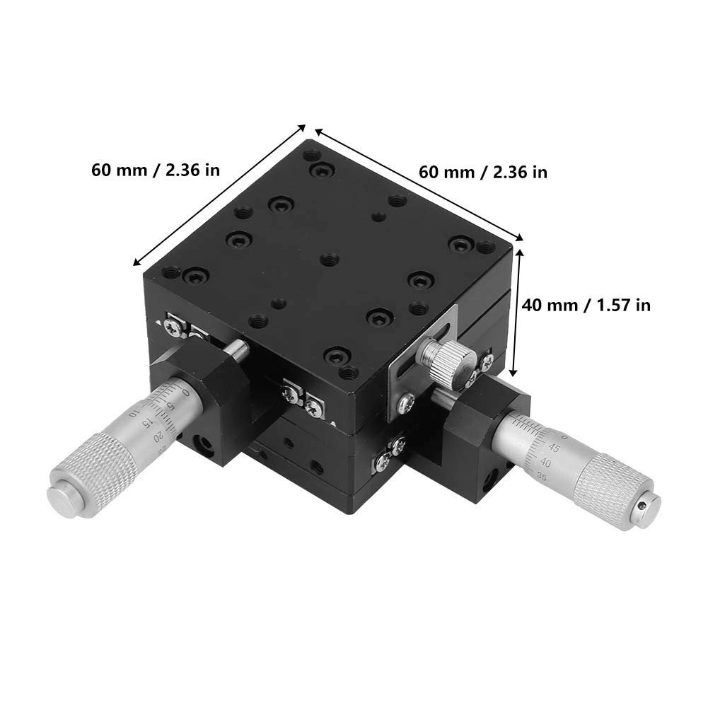 EMUKOEP SEMI60AC Manual Micrometer Slider Tisch Kreuzrollenleitungslinie Lineare Stufe 60 * 60 * 40 Mm