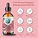 Bella Terra Oils - Organic Pomegranate Seed Oil 8 oz - Rich in Nutrients for Skin Hydration, Cold-Pressed from Organic Pomegranate Kernels
