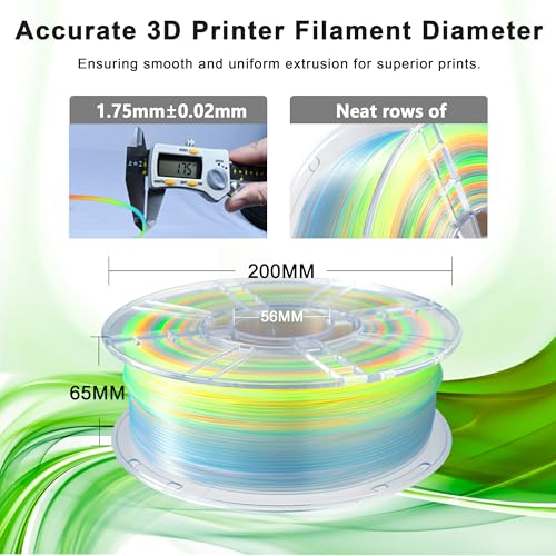 Image of iBOSS Gradient PLA Plus 3D Printer Filament 1.75mm+ /-0.02mm, 1kg Spool (2 2lbs) Transparent Tri Color 3D Printing Filament, PLA Pro 3D Filament,Fit Most FDM Printer(Transparent Red Blue Green)