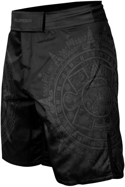 Men’s Aztec Fight Shorts – Stretchable MMA Shorts for BJJ, Jiu Jitsu, Wrestling, Boxing, and Muay Thai Training