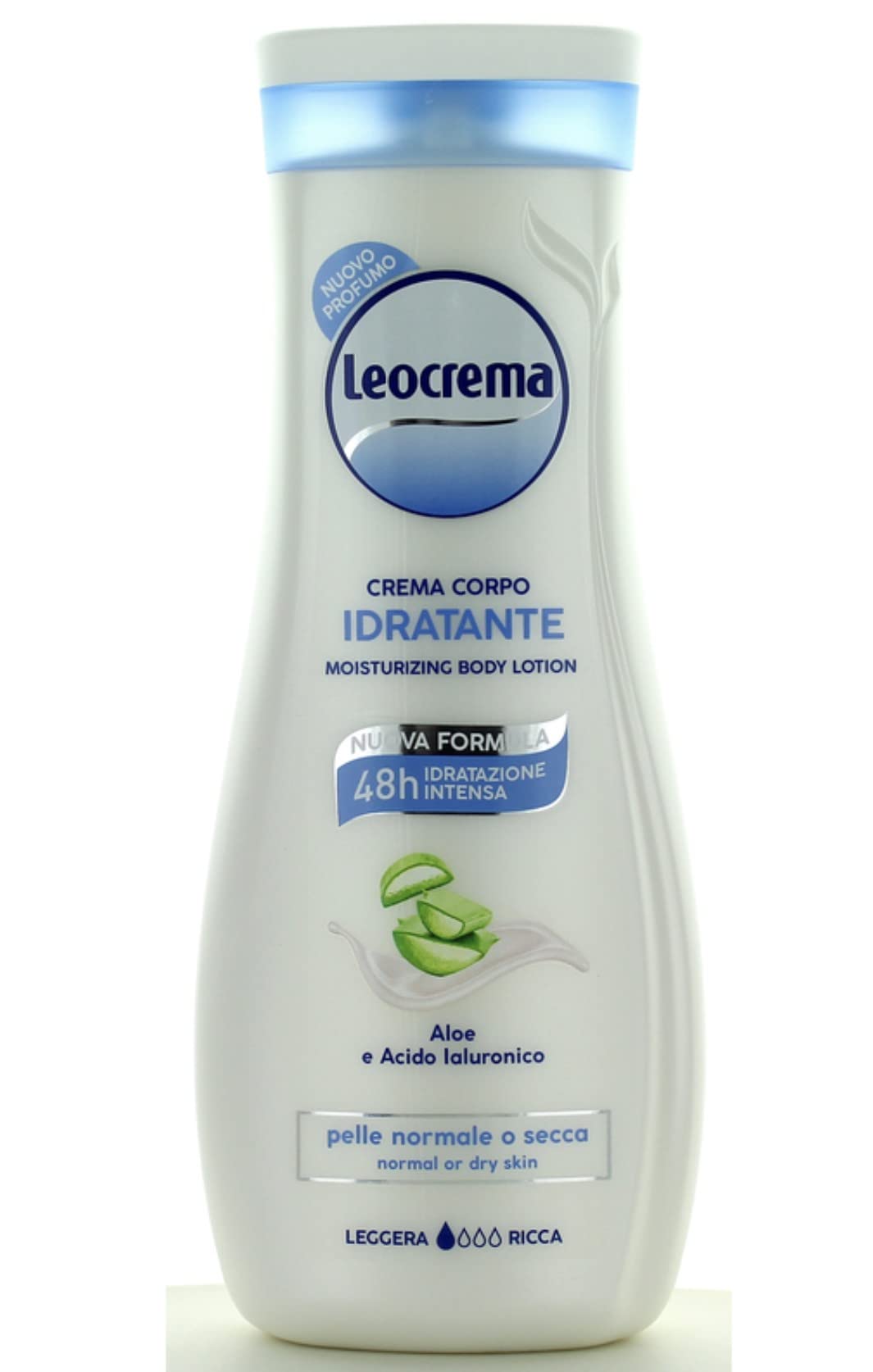 12 x LEOCREMA Körpercreme Flüssigkeit Feuchtigkeitscreme normale Haut 400 ML