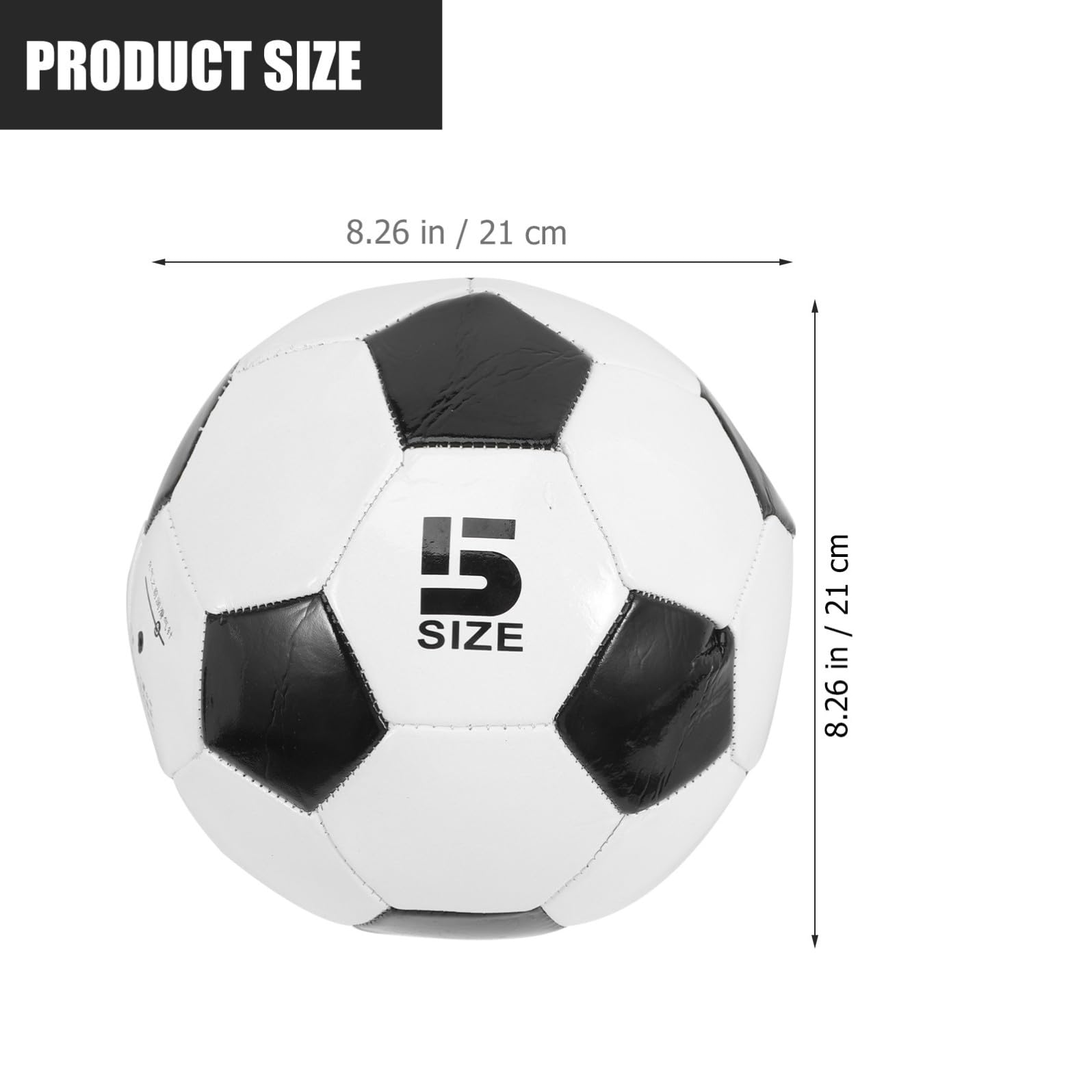 Healeved 6 Pezzi Pallone da Calcio in PVC, Resistente all'Usura, per Allenamento e Gioco nel Parco o Campo da Calcio, Misura 5