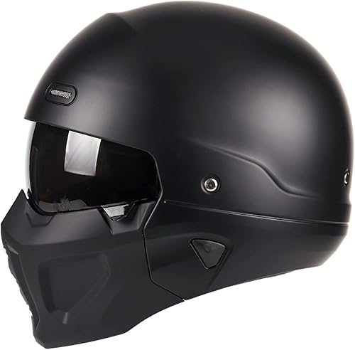 Miniatura 2 de Woljay Open Face Full face Helmet Motorcycle Modular Helmets for Unisex-Adult Street Bike Cruiser Scooter DOT Approved