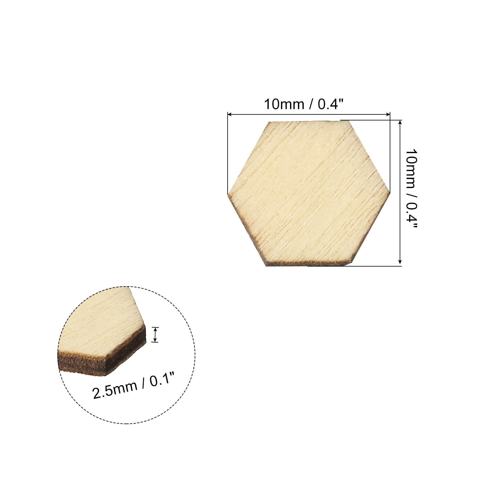 PATIKIL 10mm Wood Pieces - Image 2