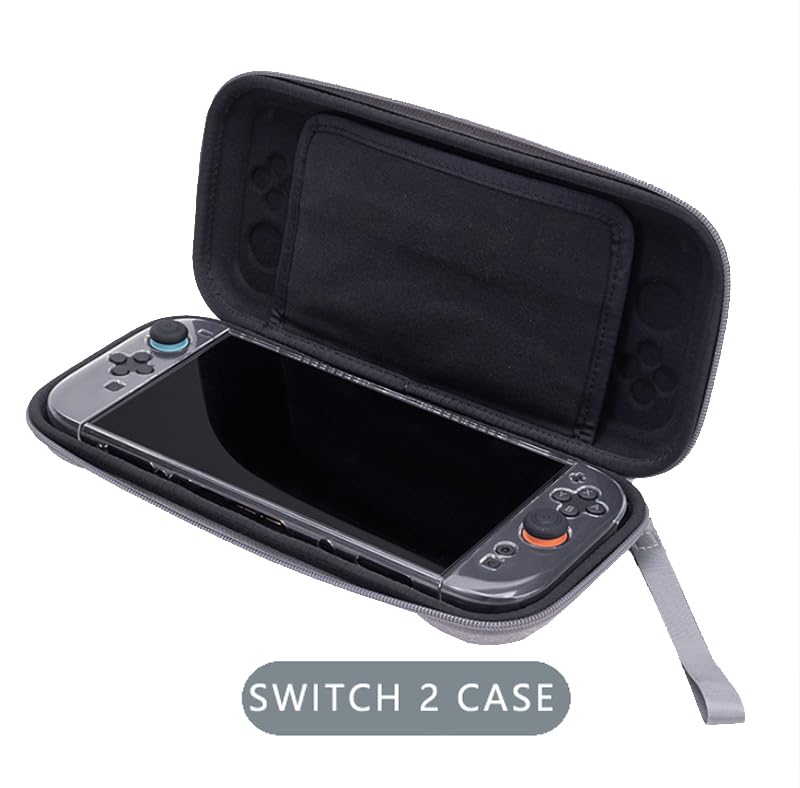 JORMEY Nintendo Switch 2 2025 Portable Protective Case, Travel Gaming Storage Bag, Built-in 12 Game Card Slots, Includes Two Pairs of Switch 2 Joystick Protective Covers (black) image 5