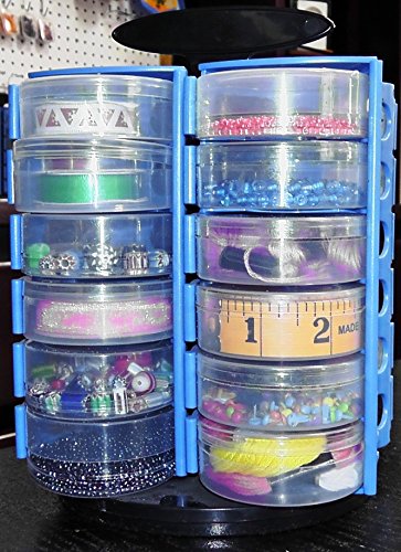Tidy Crafts Quad Stow N Go Blue Bead, Jewelry, Notions And Crafts Organizer #TOP2