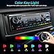 NHOPEEW 1 Din Bluetooth Autoradio mit RGB LED Display - 1-Din-FM-Autoradio mit Dual USB SD Karten AUX Anschluss + Fernbedienung