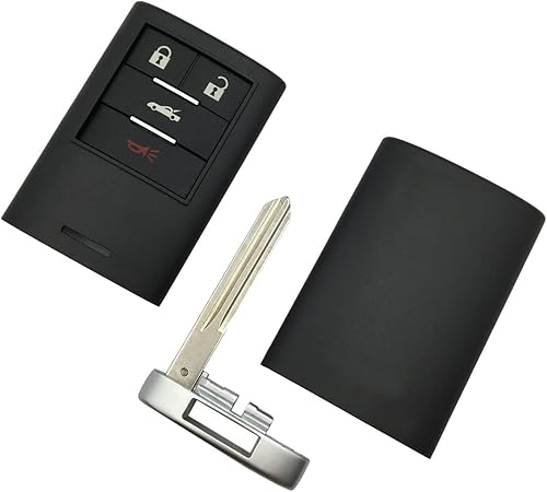 Miniatura 5 de Funda de repuesto para llavero Cadillac XLR Chevrolet Corvette sin llave de entrada remota de automóvil con hoja sin cortar en blanco (4 botones)