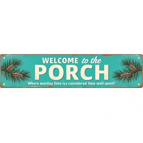 Porch Tin Decor 16 * 4 Inches "WELCOME to the