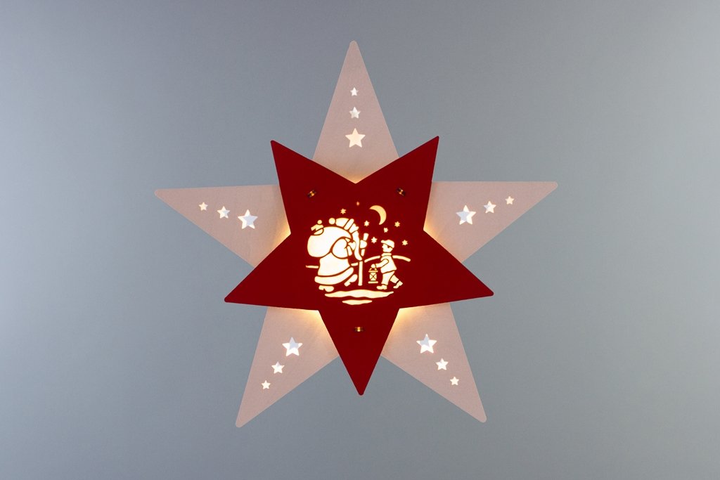 Décoration de fenêtre Noël étoile LED pour raviver les souvenirs d'enfance