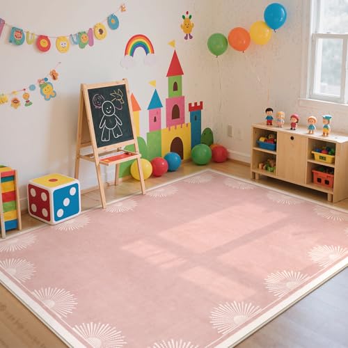 Tapete decorativo Hedlive 5x7 rosa ultrafino lavable miniatura 6