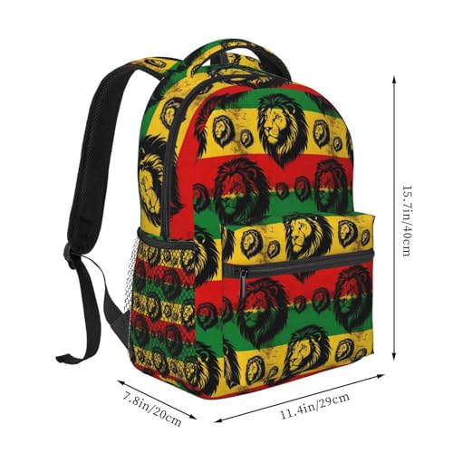Sac à dos ordinateur résistant à l'eau motif rasta lion noir protégeant votre PC des chocs