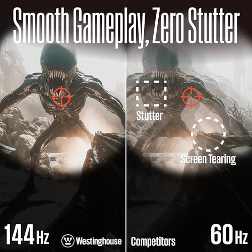 Image of Westinghouse 49 Inch Curved Ultrawide Gaming Monitor, 120Hz, AMD FreeSync, Low Motion Blur, for PC Games with Built in Speakers, DisplayPort,HDMI