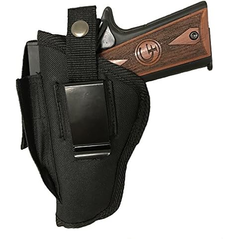 Bama Belts and Leathers Nylon Gun Holster fits Bersa Thunder 380 Built in Magazine Pouch Ambidextrous Use Left or Right Hand Draw Gun Slinger Holster Cover