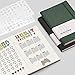 AHGXG Dotted Bullet Grid Journal 2 Pack - A5 Dot Grid Notebook Softcover, Medium 5.75'' × 8.38'', 320 Numbered Pages, 120gsm Thick Dotted Paper, Soft Leather Cover (Black Green)