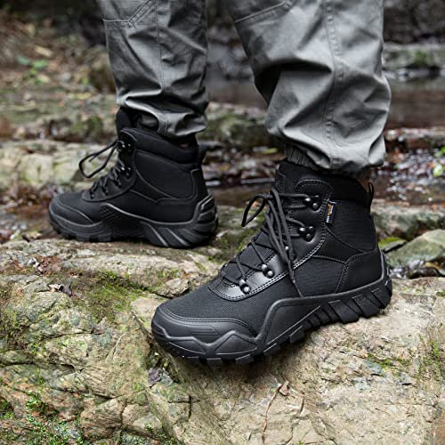 Free Soldier 693658560045 Men'S Waterproof Hiking Boots Tactical Work Boots Outdoor Lightweight Military Boots thumb #6