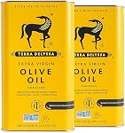 Terra Delyssa First Cold Pressed Extra Virgin Olive Oil, Single Sourced, 3L Metal Tin (101 fl. oz) - 2 Pack, Certified Kosher. Non-GMO, Naturally Rich in Antioxidants and Polyphenols