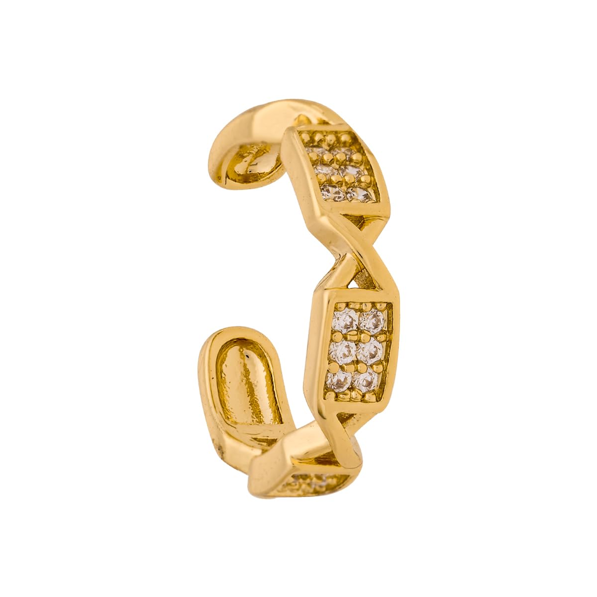 kushal's Fashion Jewellery White Gold Plated Trendy Zircon Cuff Earring for Women | Casual, Party & Occasion Wear-picture-39